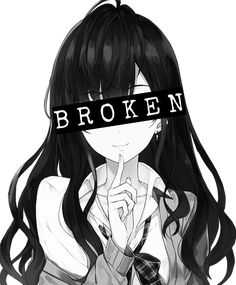 broken heart sad anime girl