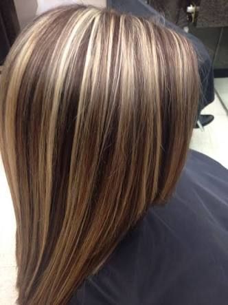 brown with blonde foils