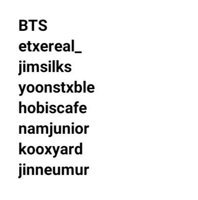 bts aesthetic usernames