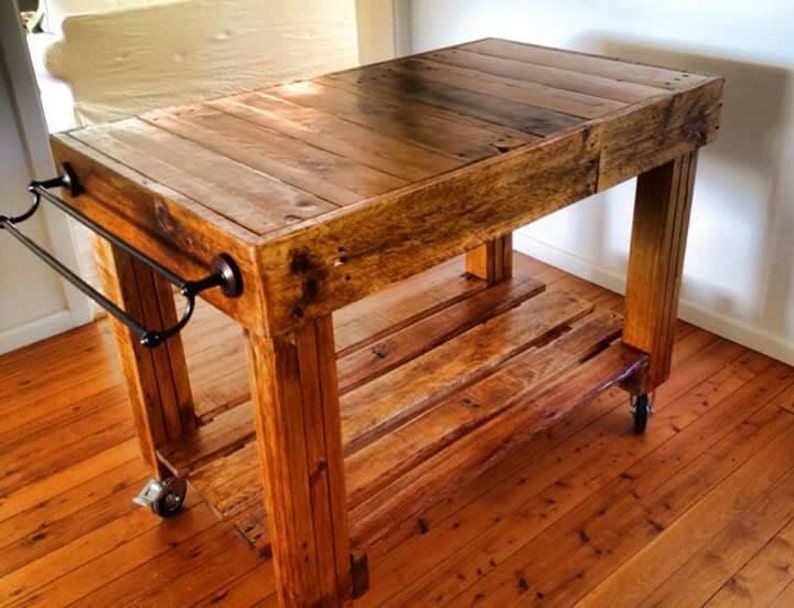 butchers block on casters