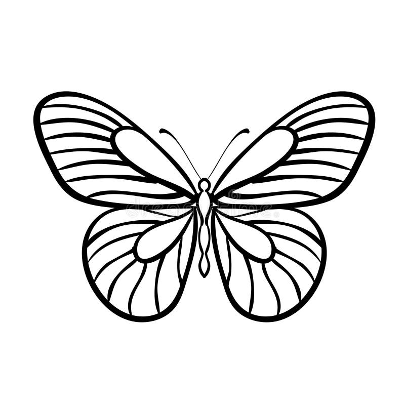 butterfly clipart black and white