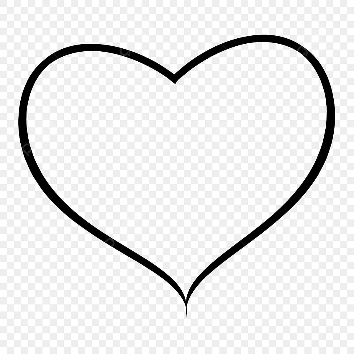 heart clipart black and white