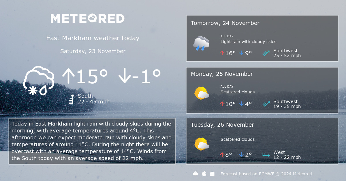 markham weather 14 day forecast