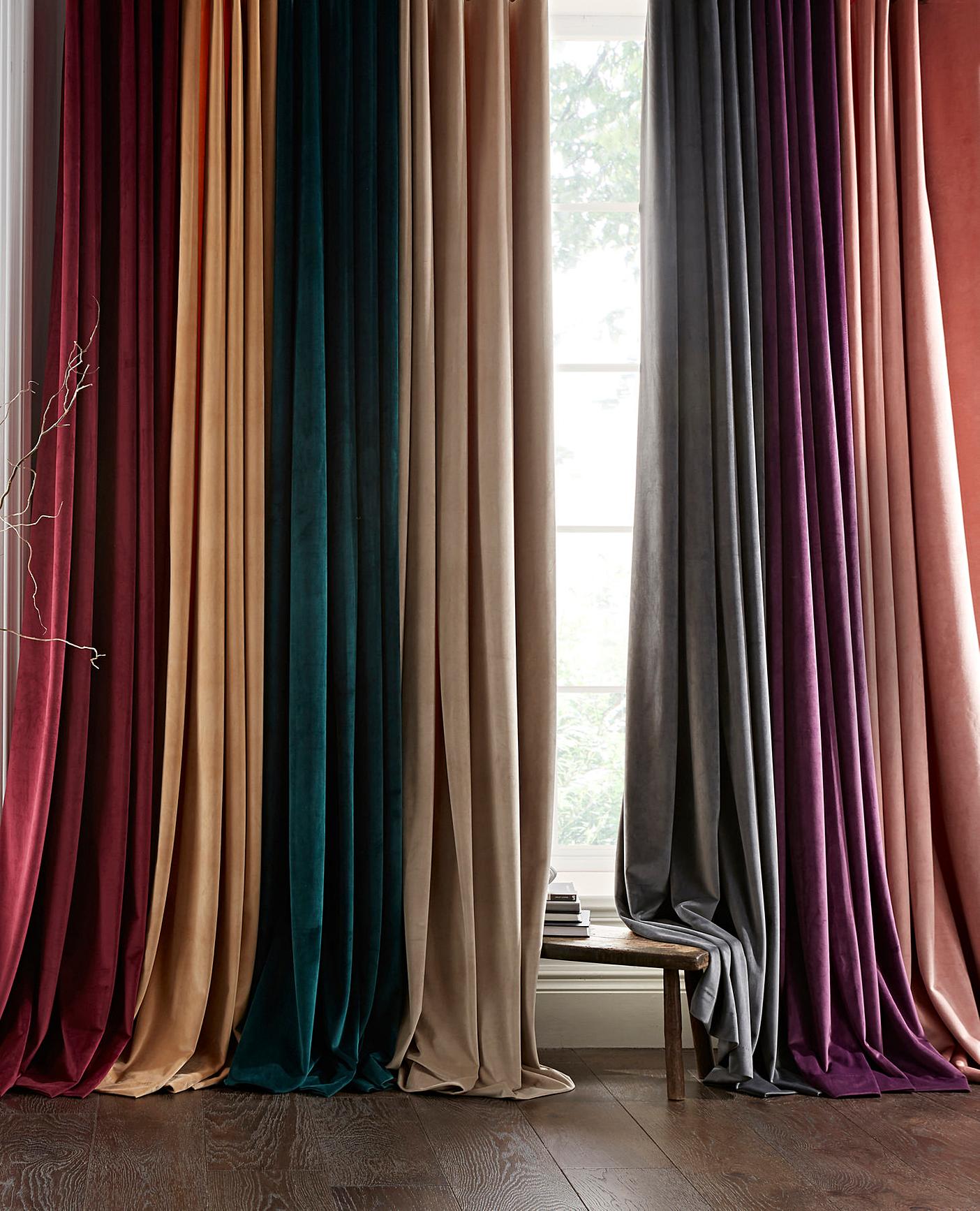 pencil pleat velvet curtains