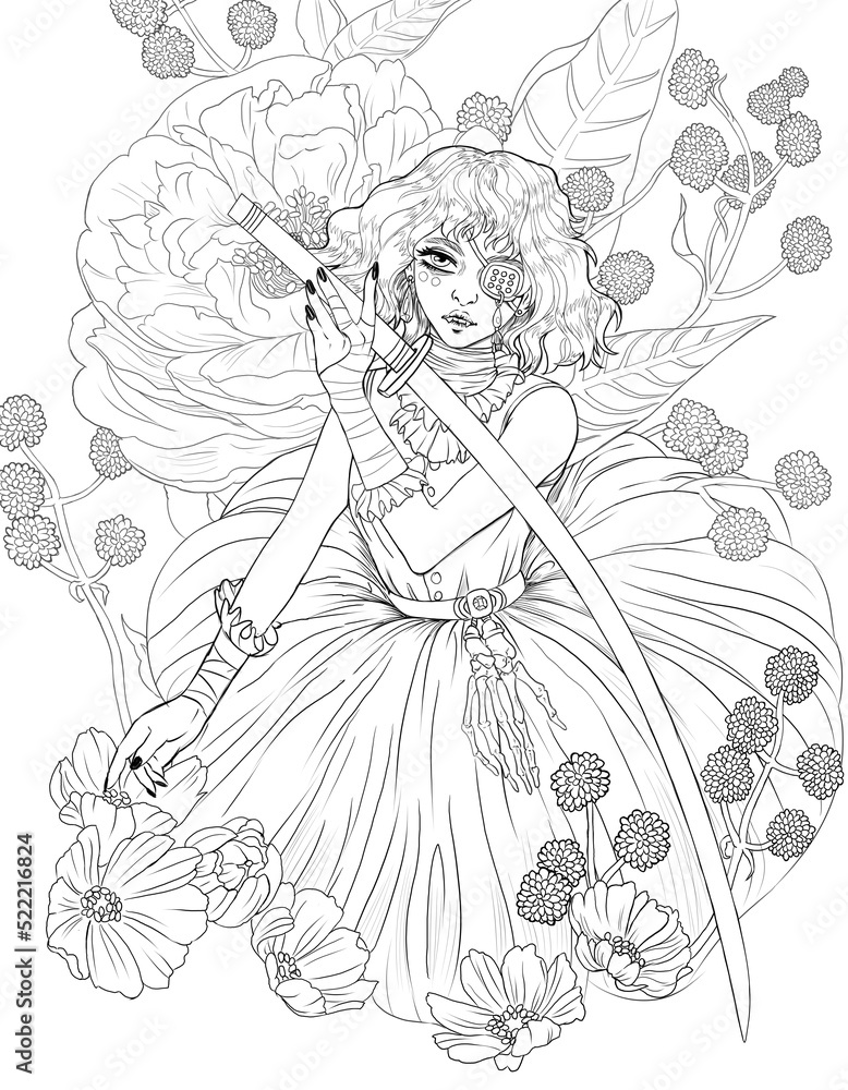 anime coloring book pages