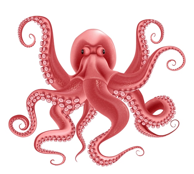 realistic octopus clipart