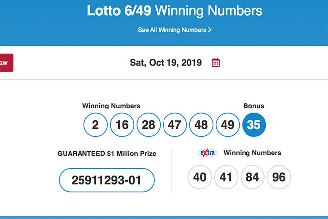 649 winning numbers from last night