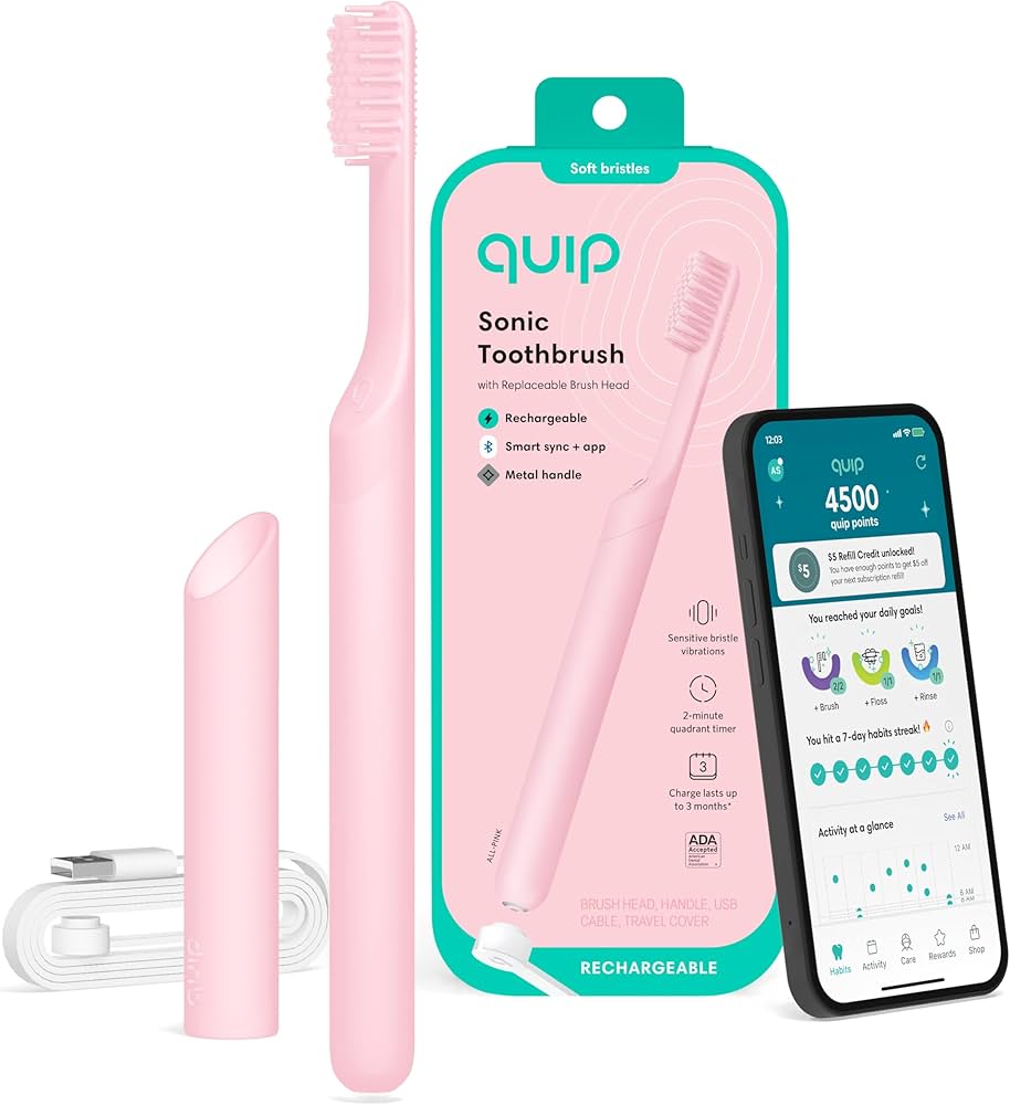 quip pink toothbrush