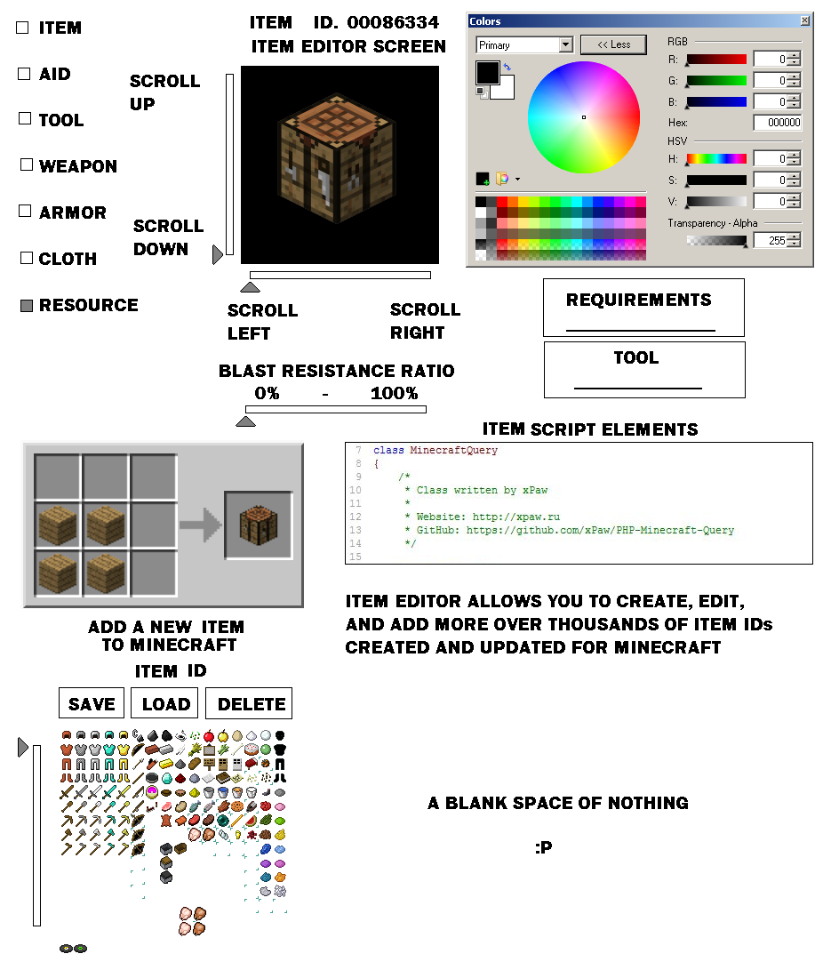 minecraft item editor