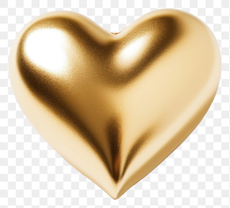 gold heart png