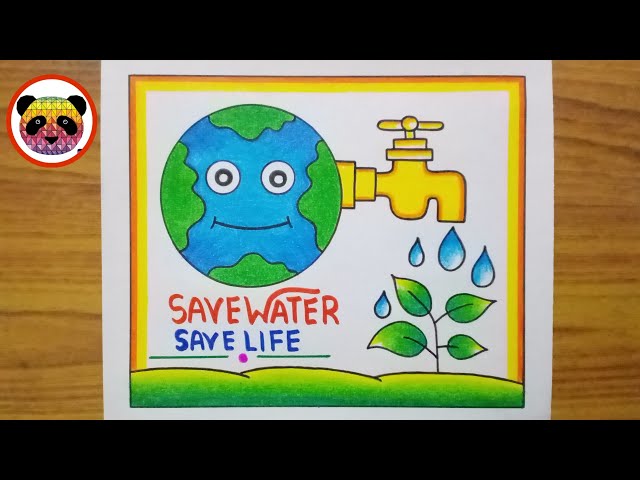 simple save water drawing