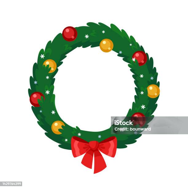 christmas wreath illustration