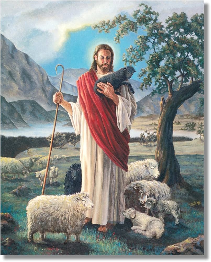 pictures of jesus as a shepherd