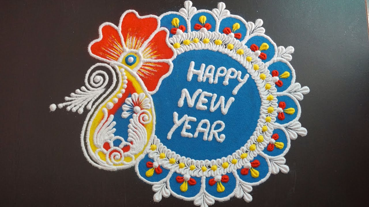 free hand rangoli designs for new year