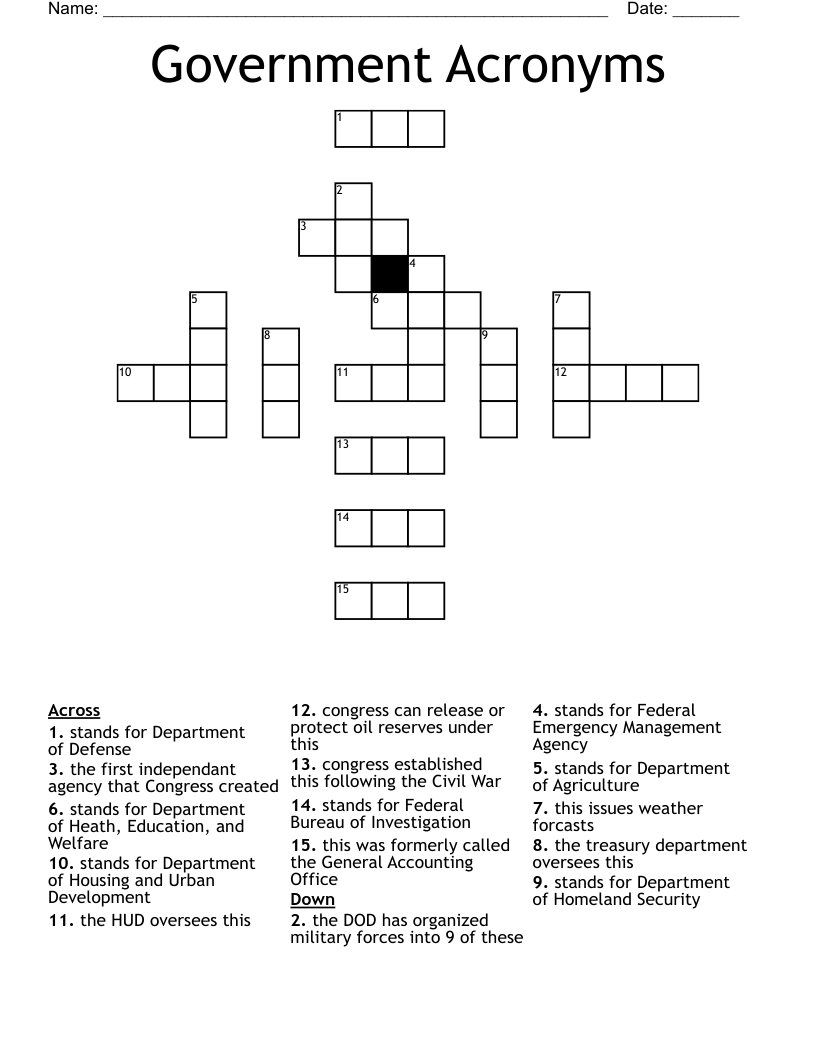 crossword clue bureau