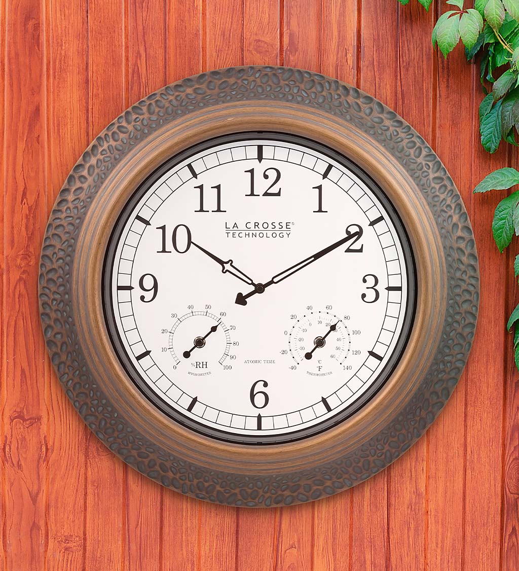 wall clock with temperature