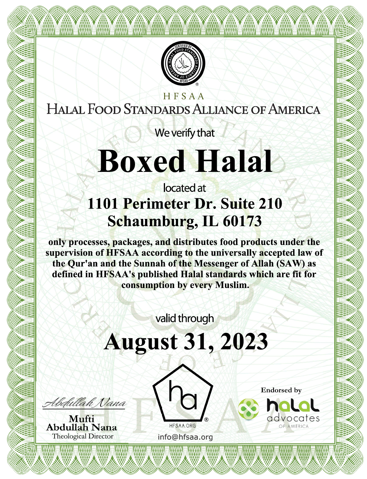 hafsa certified