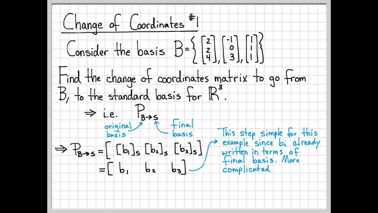 change of basis calculator