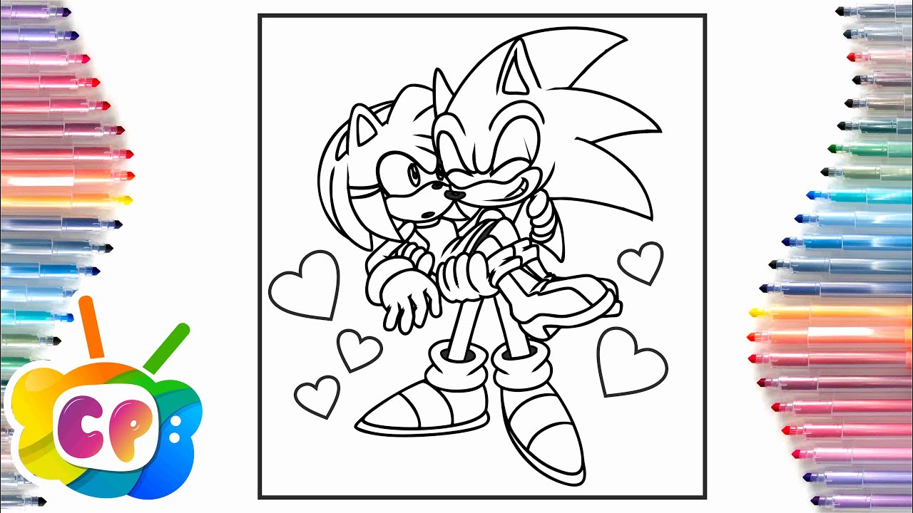 sonic and amy coloring pages