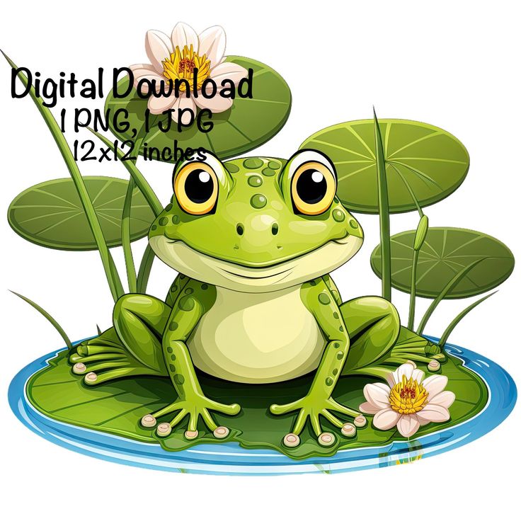 cute frog clipart