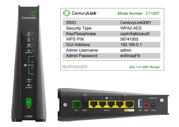 centurylink modem login