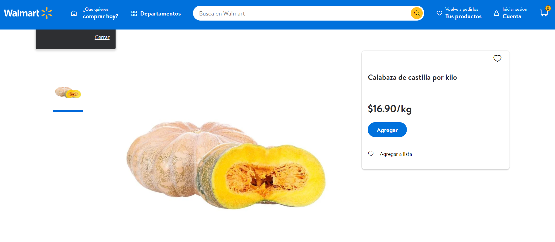 calabaza de castilla walmart