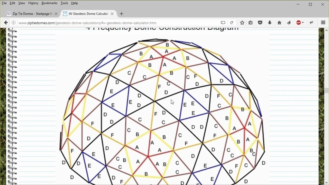 calculate geodesic dome