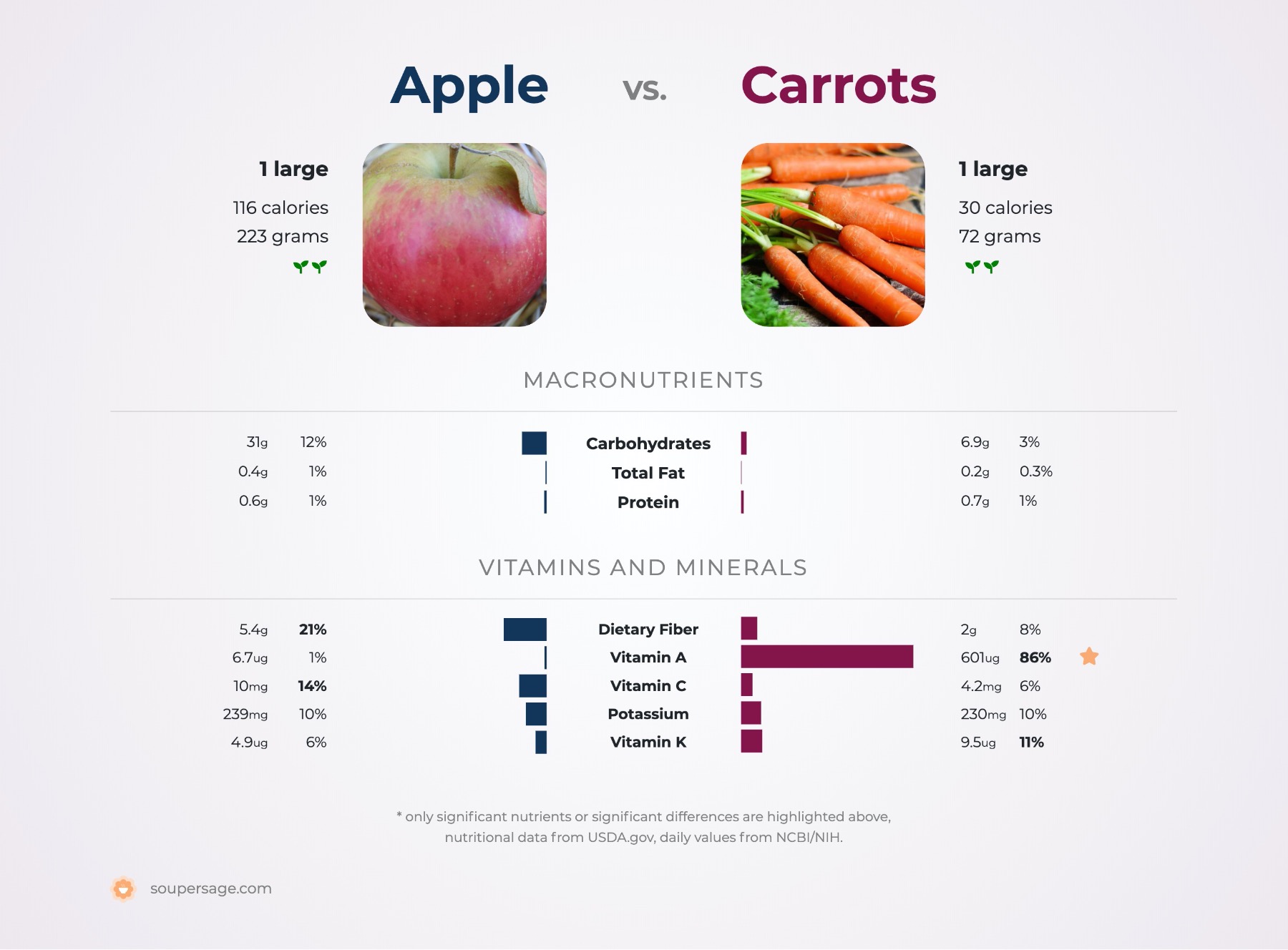 calories 1 large carrot