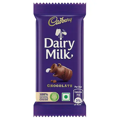 calories in 10 rs dairy milk chocolate