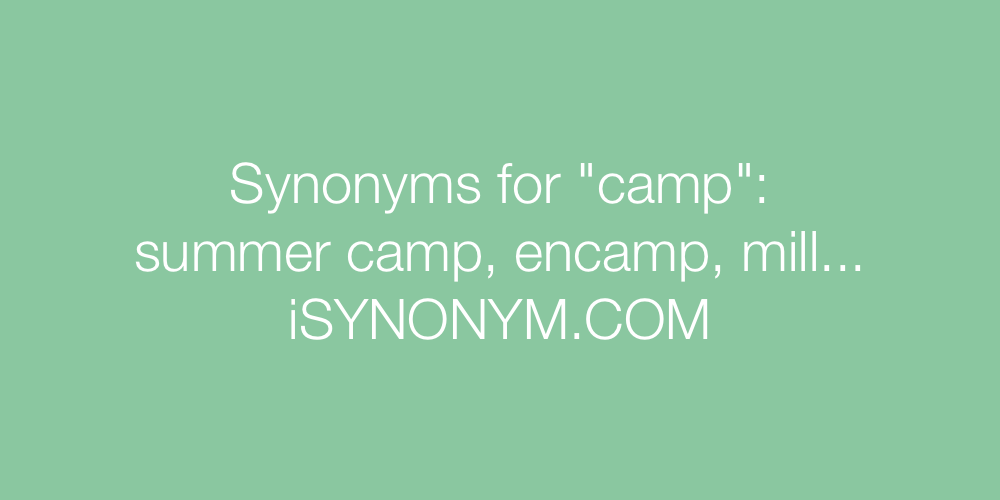 camp synonym