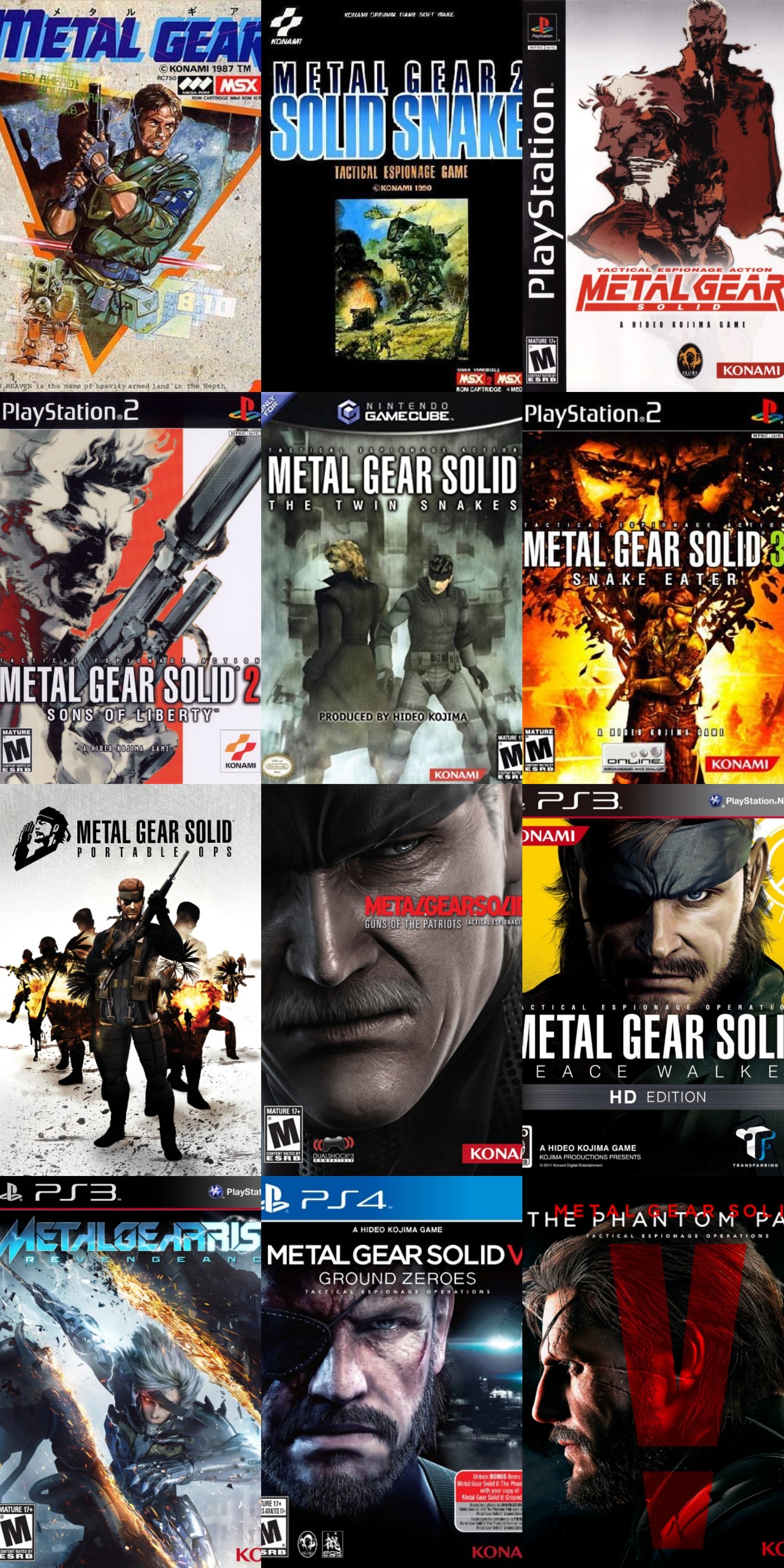 canon metal gear games