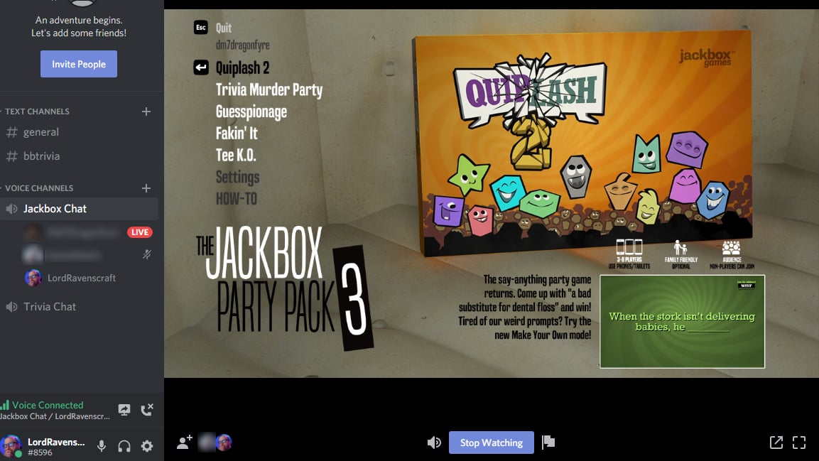 cant connect to jackbox games services