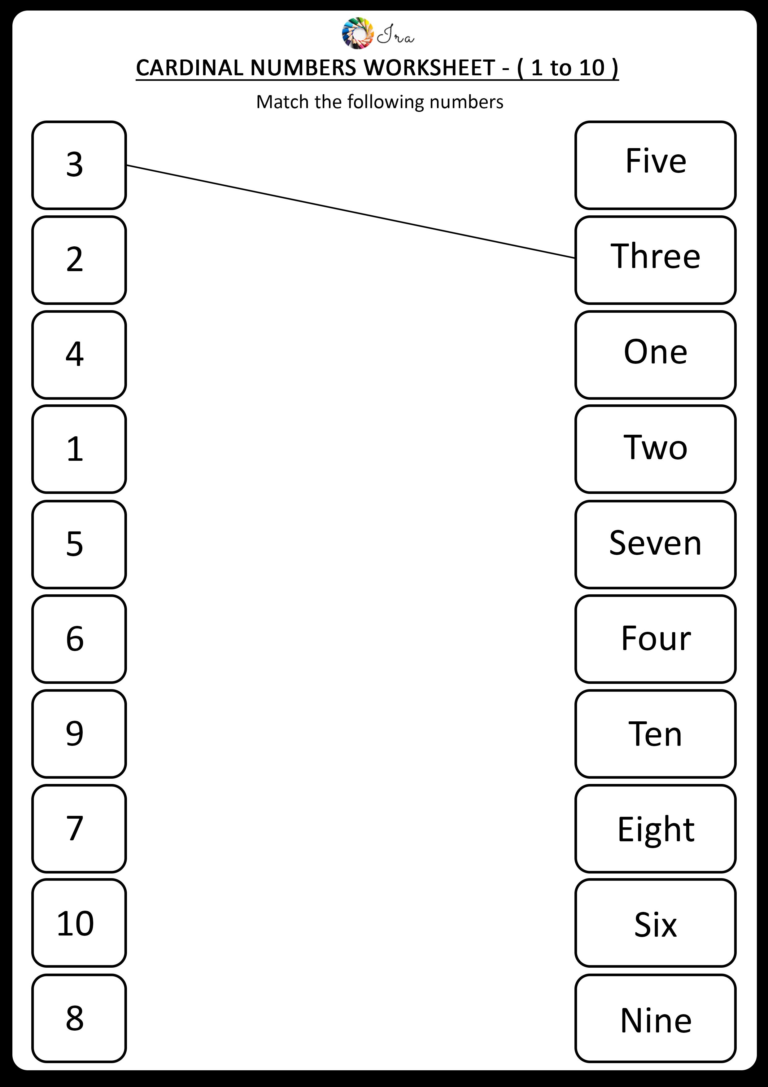 cardinal numbers worksheet