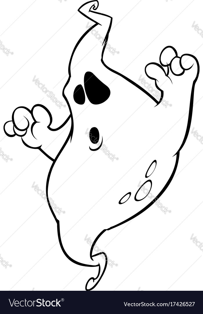 cartoon ghost outline