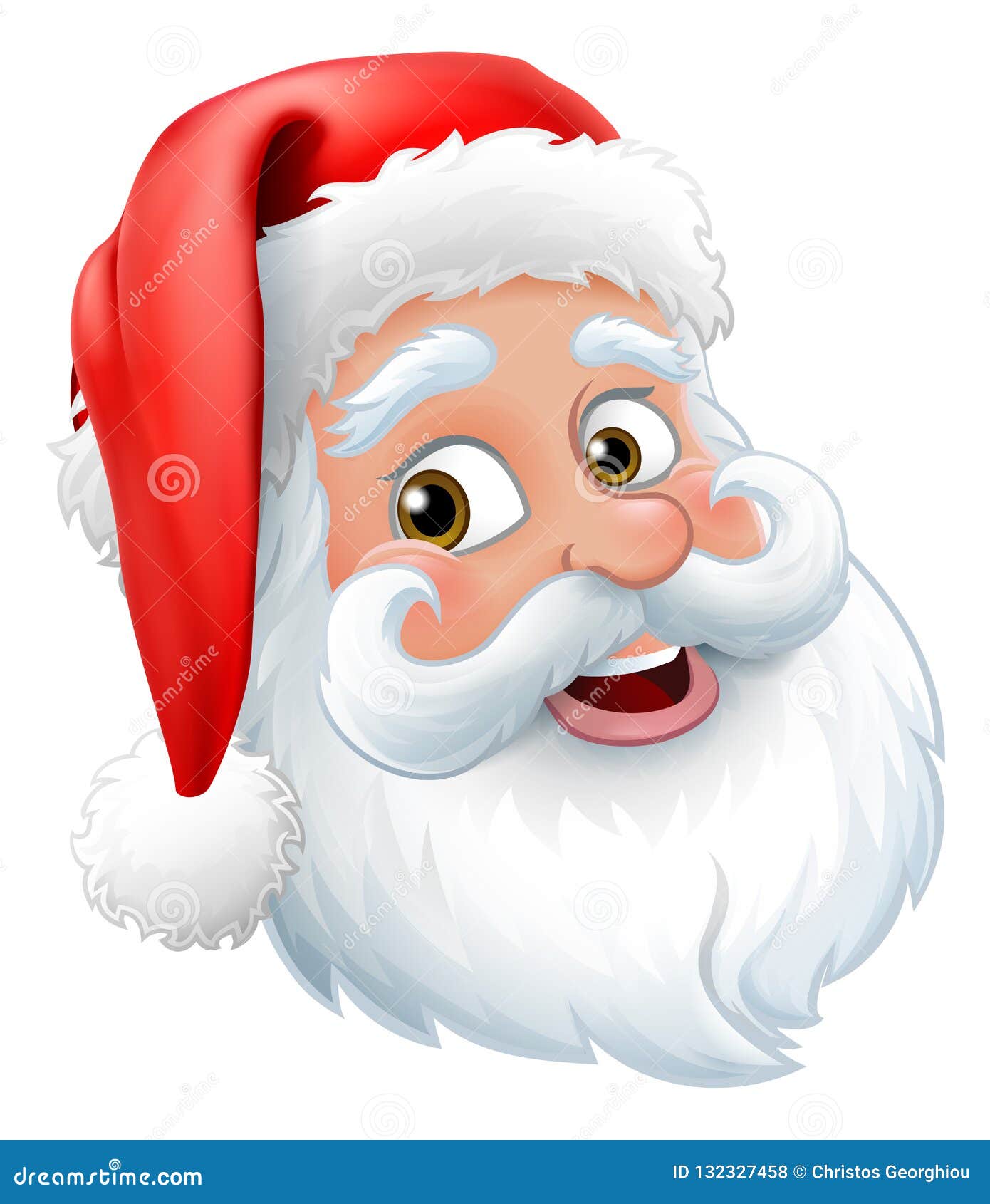 cartoon santa face