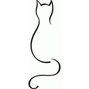 cat outline tattoo designs