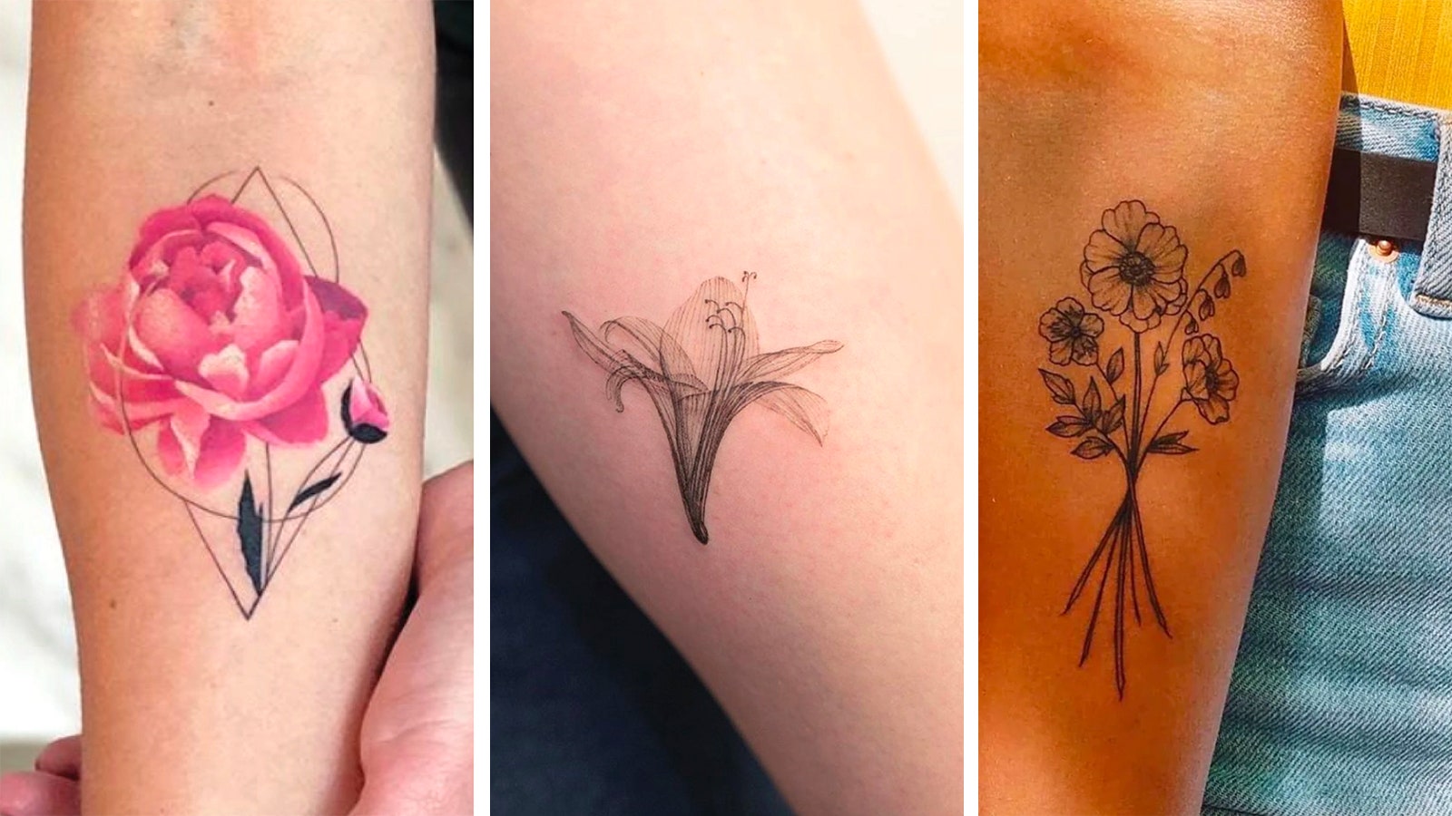 coolest flower tattoos