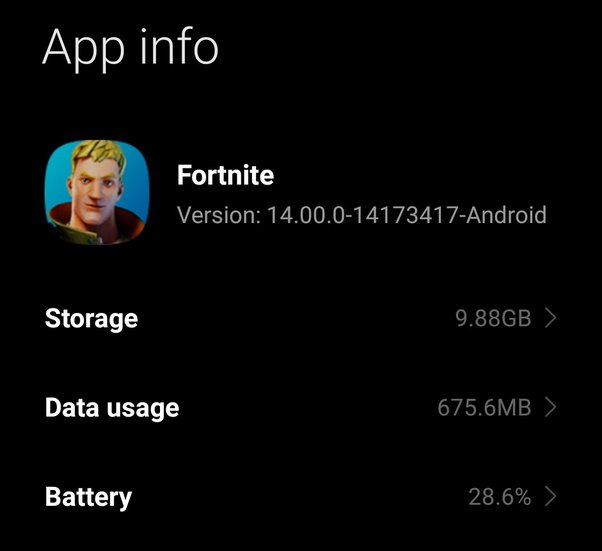 how many mb is fortnite mobile