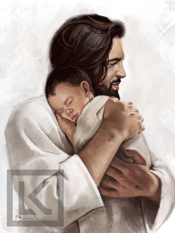 picture of jesus holding a child