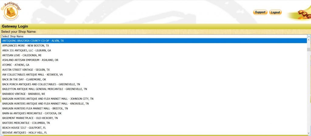go antiquing login