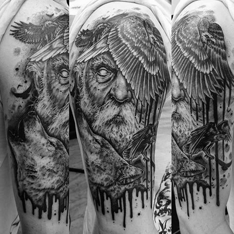 raven odin tattoo