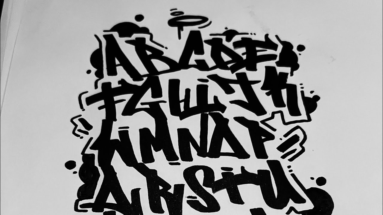 alphabet graffiti tag