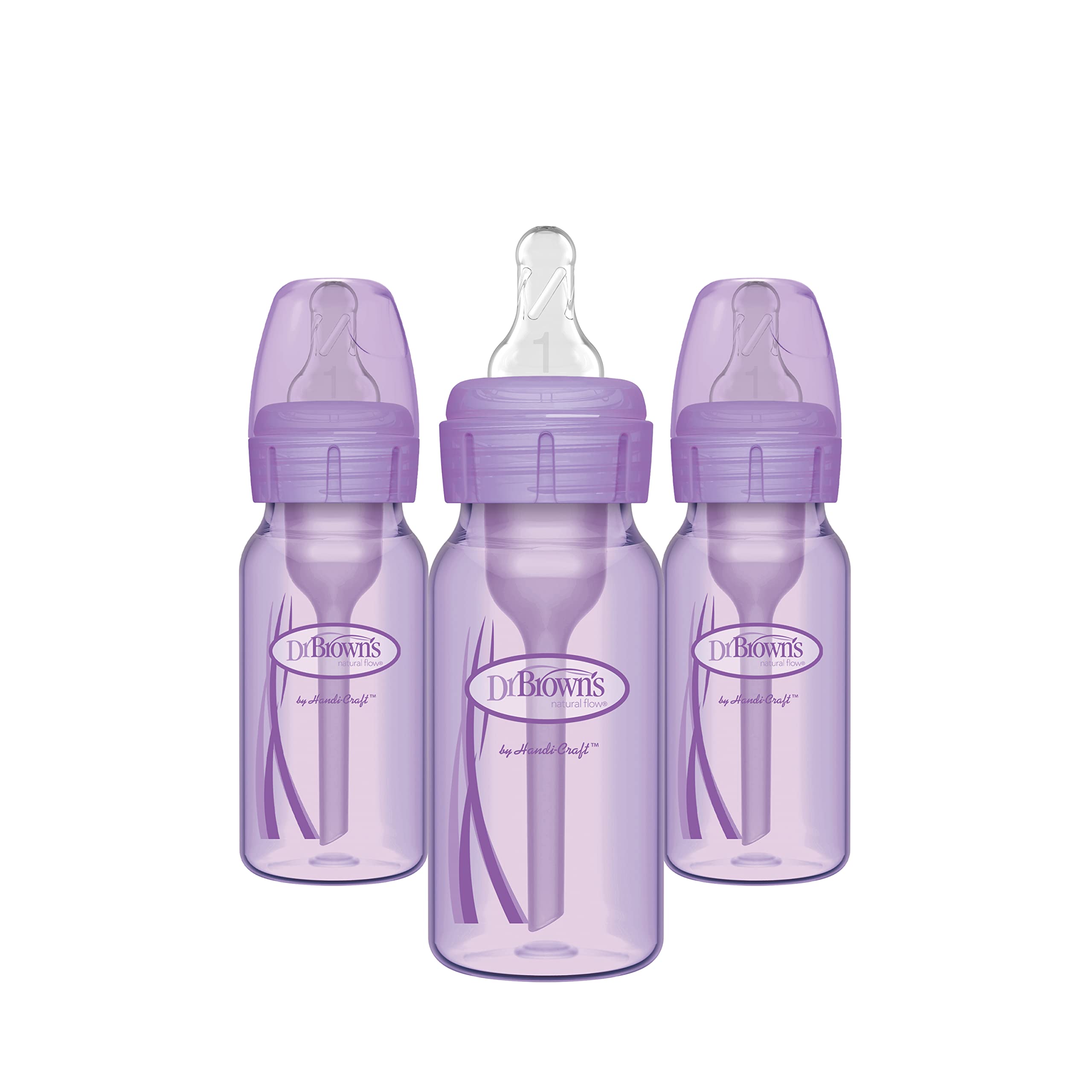 4 oz purple dr brown bottles