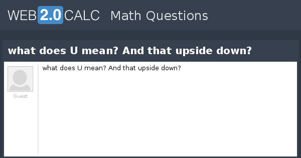 math symbol upside down u