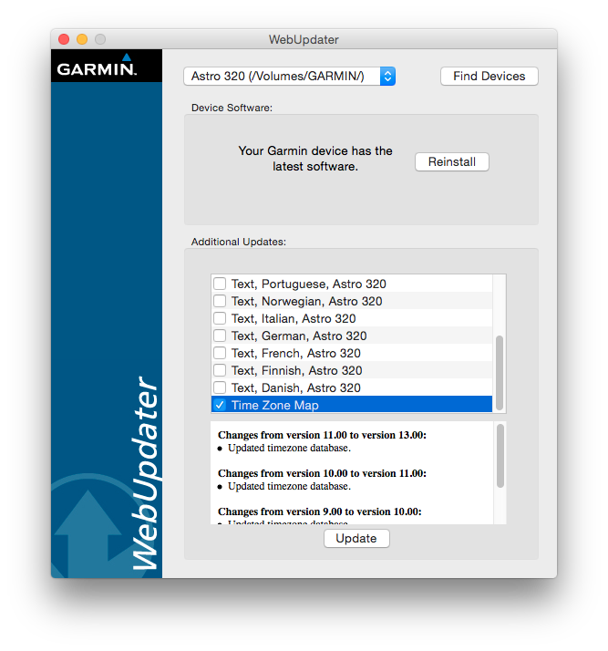 garmin software update