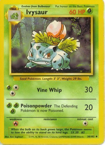 shiny ivysaur card