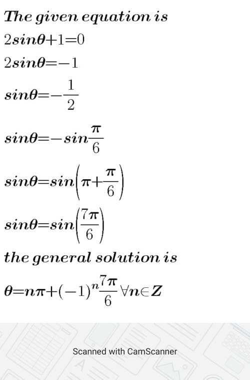 formula of 2 sin x