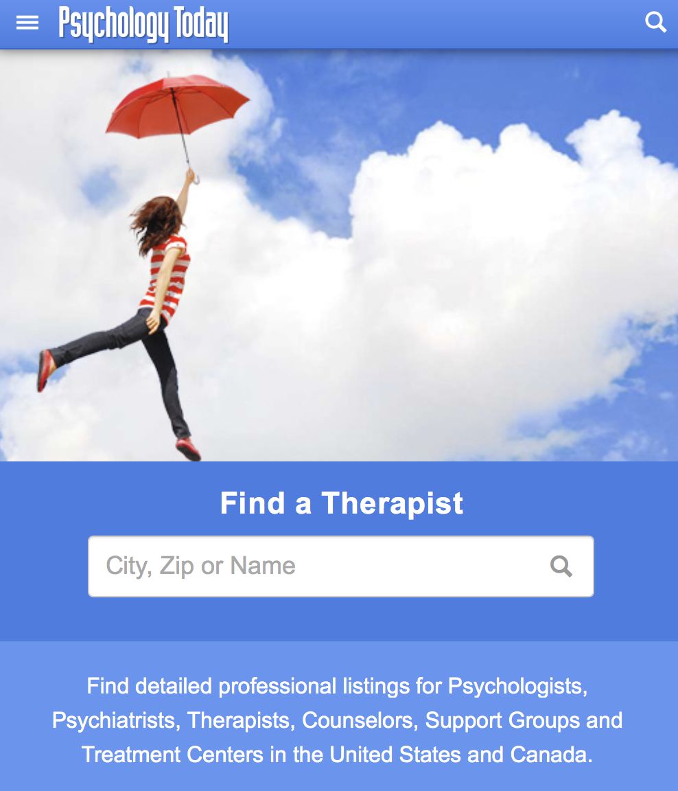 psychology today find a therapist