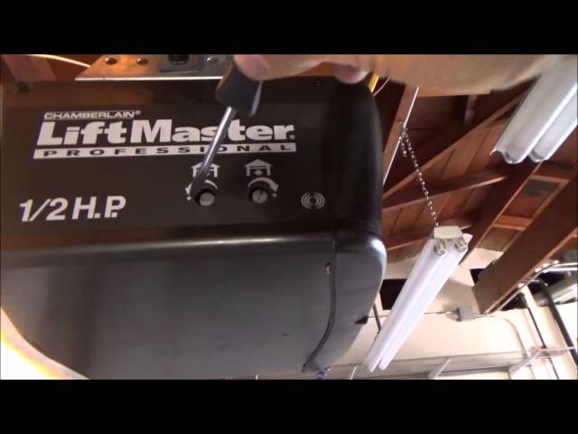 chamberlain garage door opener travel adjustment