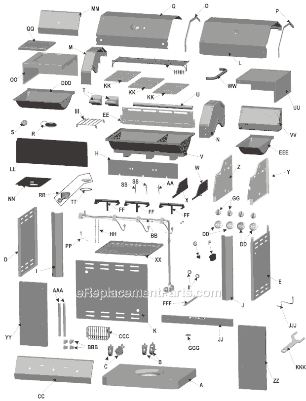 char broil red grill parts